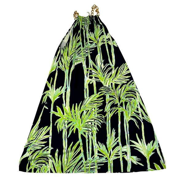 Lilly Pulitzer Lara Navy Big Bam Gold Chain Dress M - Picture 5 of 5